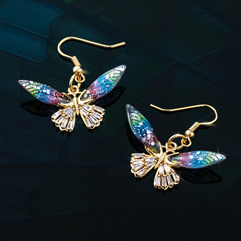 Rainbow Butterfly Earrings